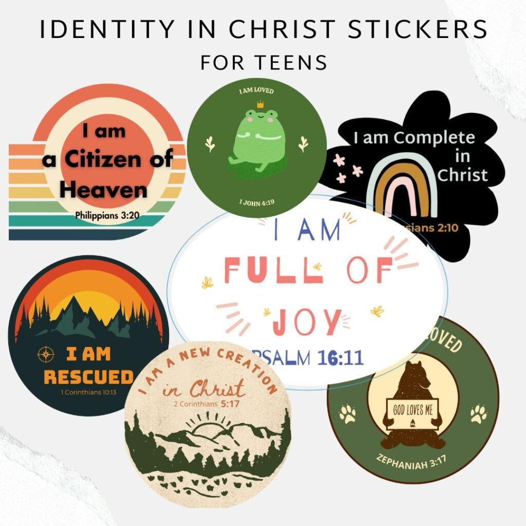 Teen Identity in Christ Stickers